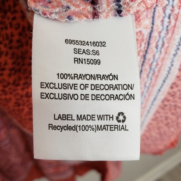 Simply Emma Tasseled Tie Scoop Neck Peasant Top 3X - Picture 6 of 9